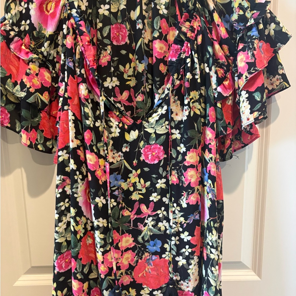 Floral Ruffle Sleeve top